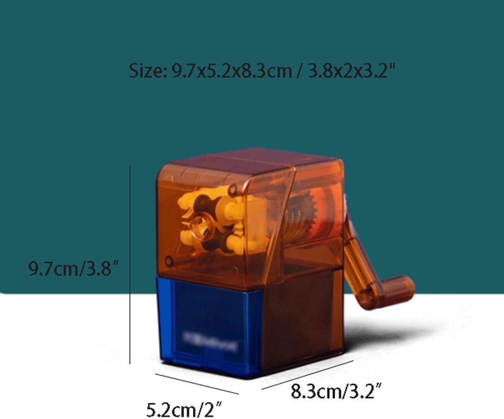 Anspitzer Bleistiftspitzer für Schule, Kunststudenten, spezieller Skizzenbleistift, Holzkohle, Spänebehälter, Orange, Blau, Premium-Qualität, Mini Schreibwaren