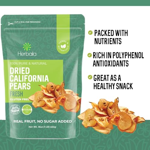 Herbaila Dried Pears No Sugar Added 16 Oz. Dried Fancy Pears Fresh Fruit thumb #3