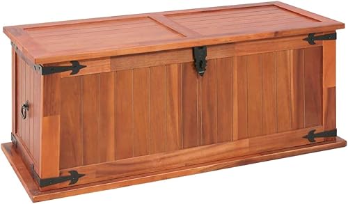 Miniatura 24 de Baúl de almacenamiento de madera con dos asas laterales, baúles y baúles de almacenamiento de madera maciza para dormitorio, caja de almacenamiento