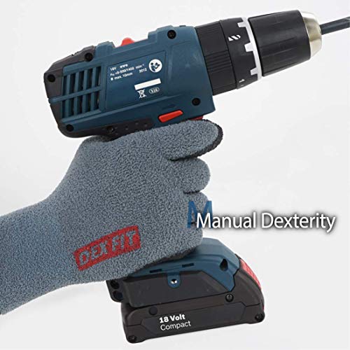 DEX FIT Work Gloves for Cold Weather NR450 - Warm Fleece, Firm Nitrile Coated Grip, Lightweight & Flexible, Ideal for Outdoor Winter Work, Men and Women, Machine Washable; Grey 6 (XS) 3 Pairs