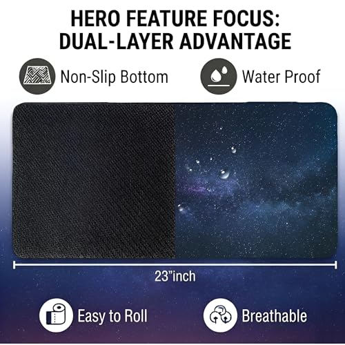 Image of Gaming Mouse Pad XL Extended Large | with Non-Slip Rubber Base, Waterproof & Durable Desk Mat for, Office & Students | Laptop & PC Pad | 60x30cm
