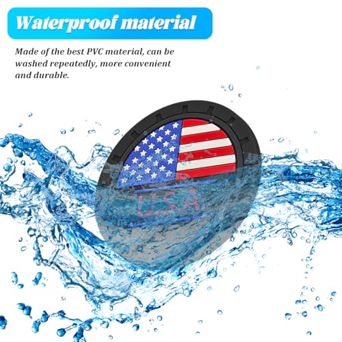 Set de 2 posavasos para copa de carro con bandera americana miniatura 3
