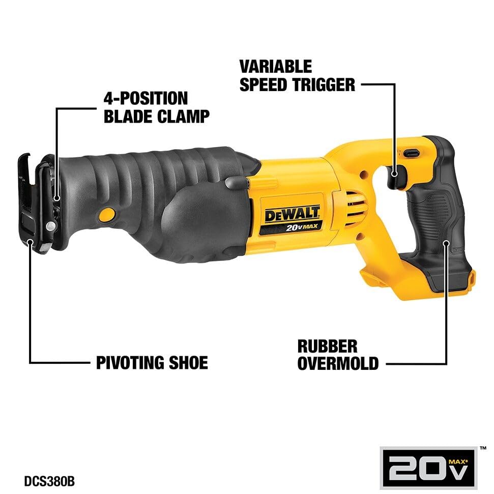 Image of DEWALT Tools 5 Tool Power Tool Combo Kit, Cordless Drill Impact Driver Saw Oscillating Multi-tool Set with 20V MAX Battery and Charger (DCK551D1M1)