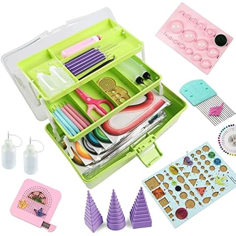 Quilling Tools Kit with Quilling Strips,Quilling Tools,Paper Quilling Strips (Green Box kit) Cover