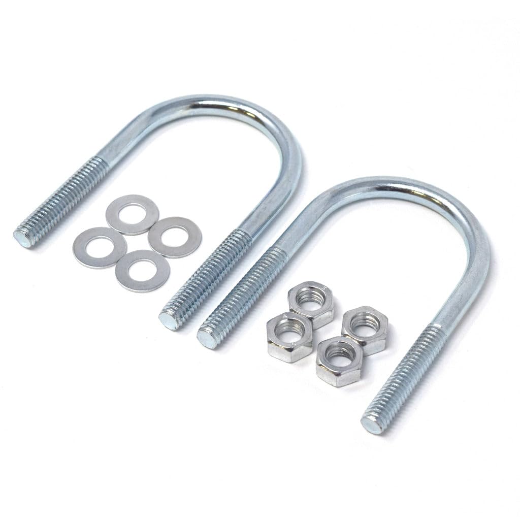 Dog-Proofer U-Bolt Hardware for Vertical and Curved Fence Extension Systems, for 1-5/8-Inch Round Metal Fencing Posts