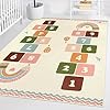 Amazon.com: STARUIA Large Hopscotch Kids Rug for Playroom, Non-Slip ...