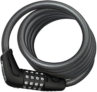 ABUS 5 Series Combo Coil Cable Lock, Black, 185cm/10mm