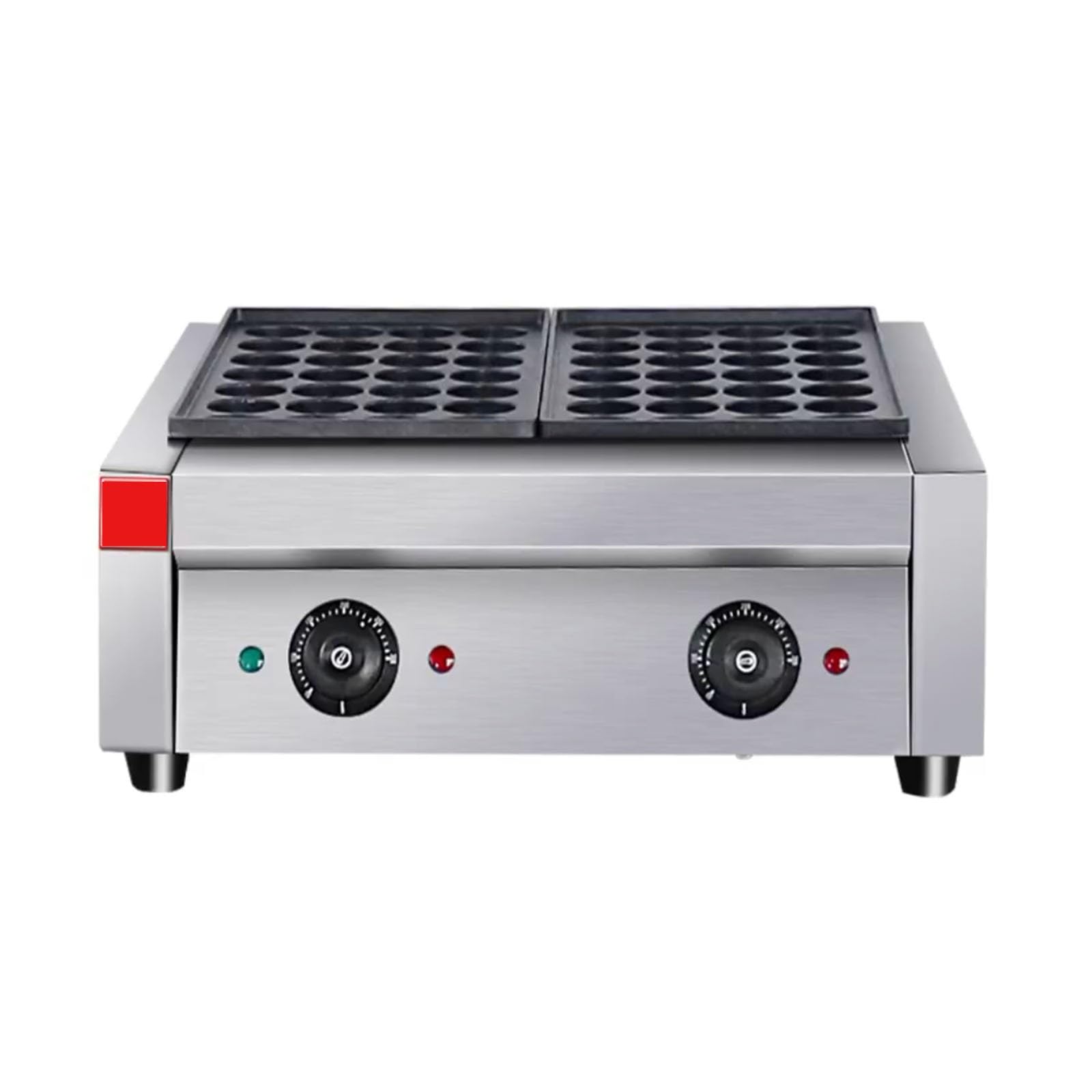 Di livello professionale Crêpière E Takoyaki Professionale Con Motore in Acciaio Inox Da 2000 W, Antiaderente, Per Un Riscaldamento Rapido E Uniforme(Double)