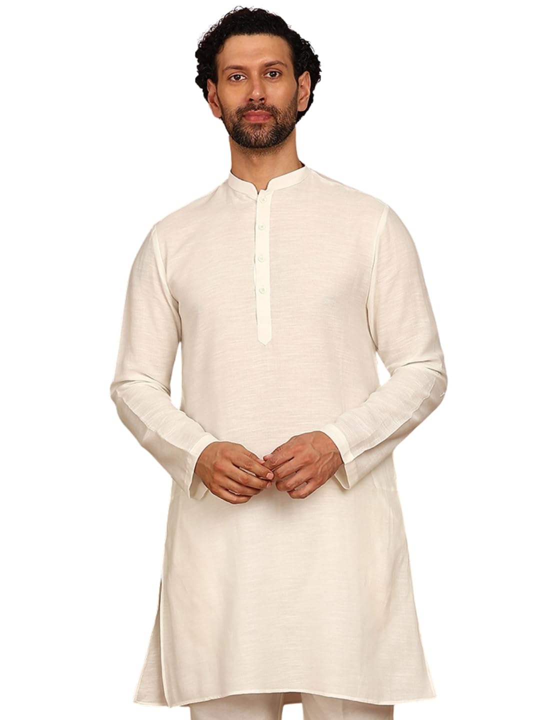 see designs Men's Full Sleeve Mandarin Collar Cotton Straight Kurta-picture-29