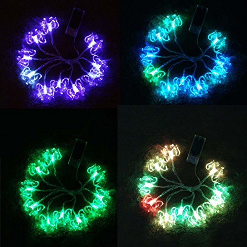 Lámpara de cuerda decorativa caballo 1.65m 10 LED RGB miniatura 5