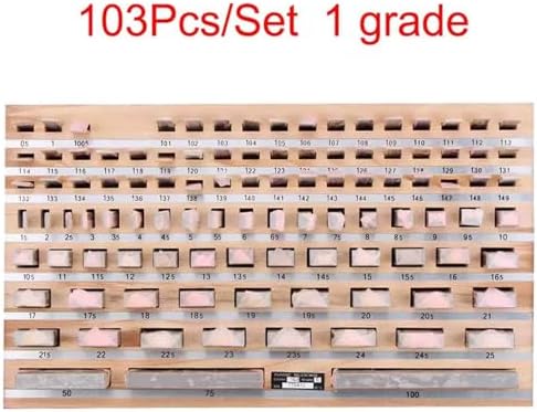 103Pcs Metric Gauge Block Set, High Precision 1.005-100mm Gage Blocks, 0/1 Grade High Speed Steel Tools for Carpentry, Inspection, and Measurement - Essential for Professionals