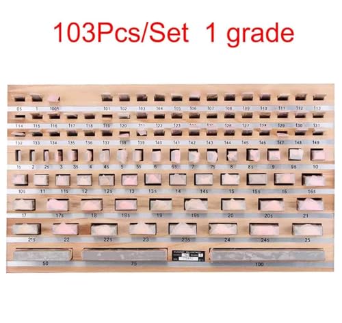 Juego de 103 bloques de calibre métrico de alta precisión para medición de precisión, calibración en entornos industriales y de taller