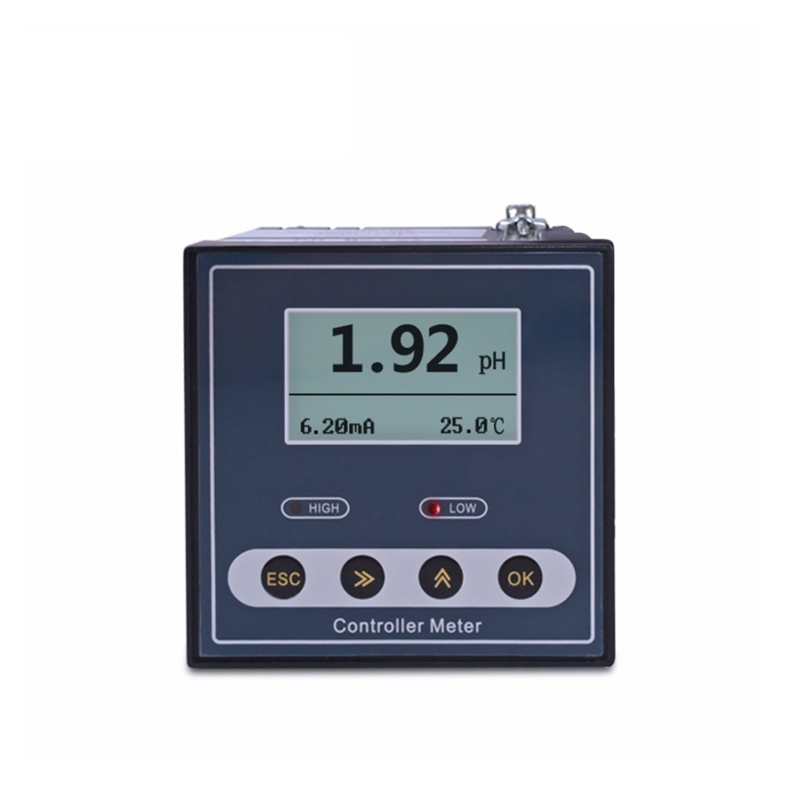 Tester wody, Przemysłowy kontroler PH Monitor miernika ORP Cyfrowy 0,02 pH 1 mV Alarm kontrolny górnego dolnego limitu Tester PH do kranu, akwarium,(Only Controller)