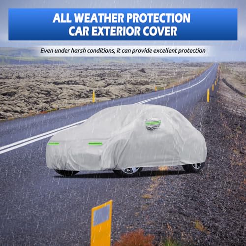Image of Car Cover Custom Fit for Volkswagen Beetle 2 Door 1998-2019, Migaven Waterproof Full Exterior Cover Sun Rain Protection with Door Zipper and Cotton Lining