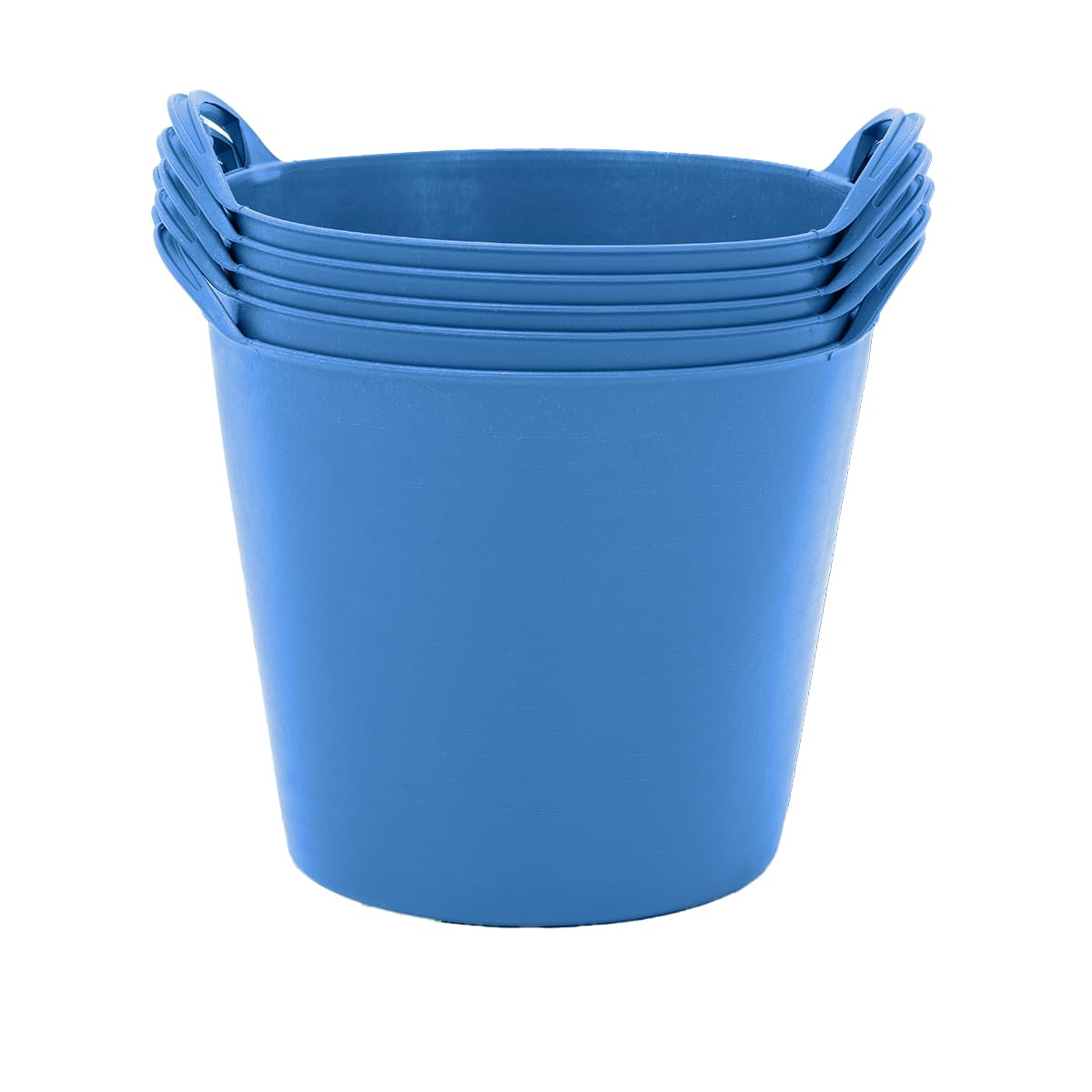 BiGDUG Plastic Flexi Tubs (42 Litre) - Pack of 3 - Black - Heavy Duty Trugs Flexible Storage Bucket - Multi Purpose Round Container — view 20