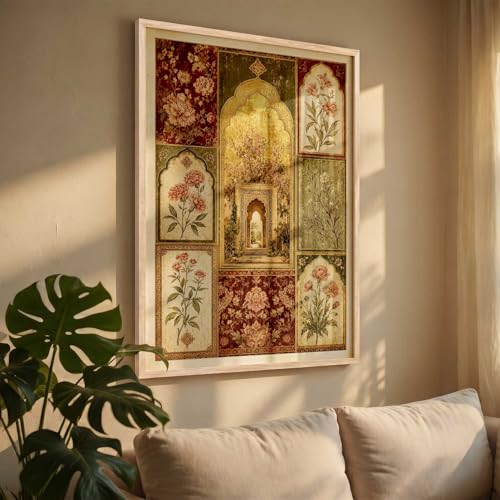Image of kotart Indian Traditional Art Wall Painting Home Decoration With Frame For Living Room Bed Room Hotel Wall Decor Digital Reprint Engineered Wood (14X20 inch)