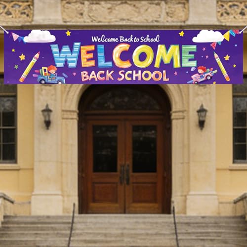 Image of Nuxovilar 78x17 inch Welcome Back to School Banner