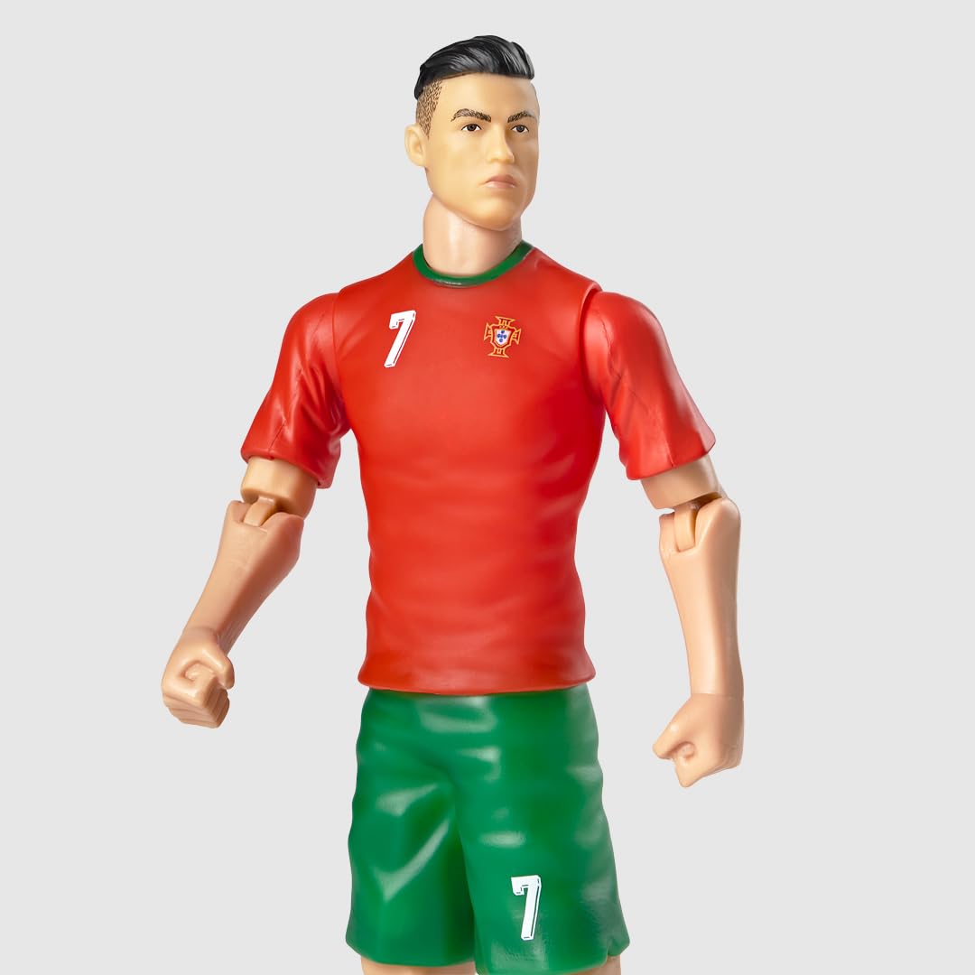 Megableu Ronaldo - Figura de fútbol (20 cm), diseño de fútbol grande, realista, articulada, con licencia oficial, 10 puntos de articulación, juguete de fútbol y equipo de Portugal, idea de regalo para - 5