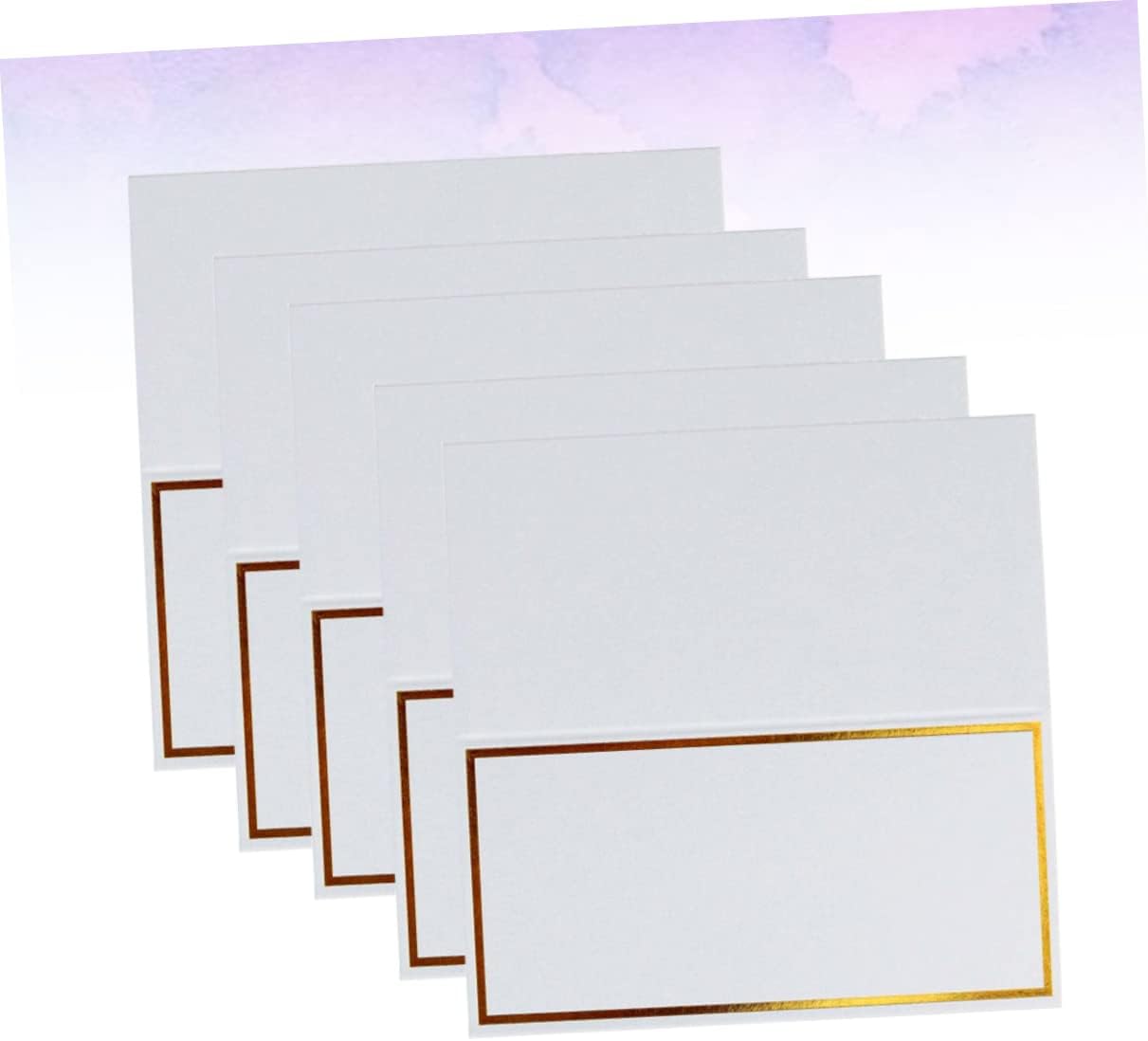 PRETYZOOM 4sets Table Name Cards Elegant White Hot Stamping Stereoscopic Design for Weddings Parties and Events for Restaurants Cafes and Banquets 20pcs*4
