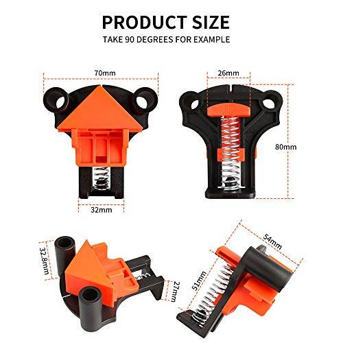 Morsetti Angolari,4 pezzi Set multi-angolo 60
