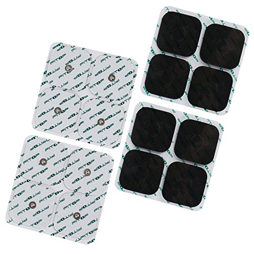 Fitop Tens Replacement Pads 20Pcs Universal 3.5Mm Snap Electrodes Size 2X2 #TOP1