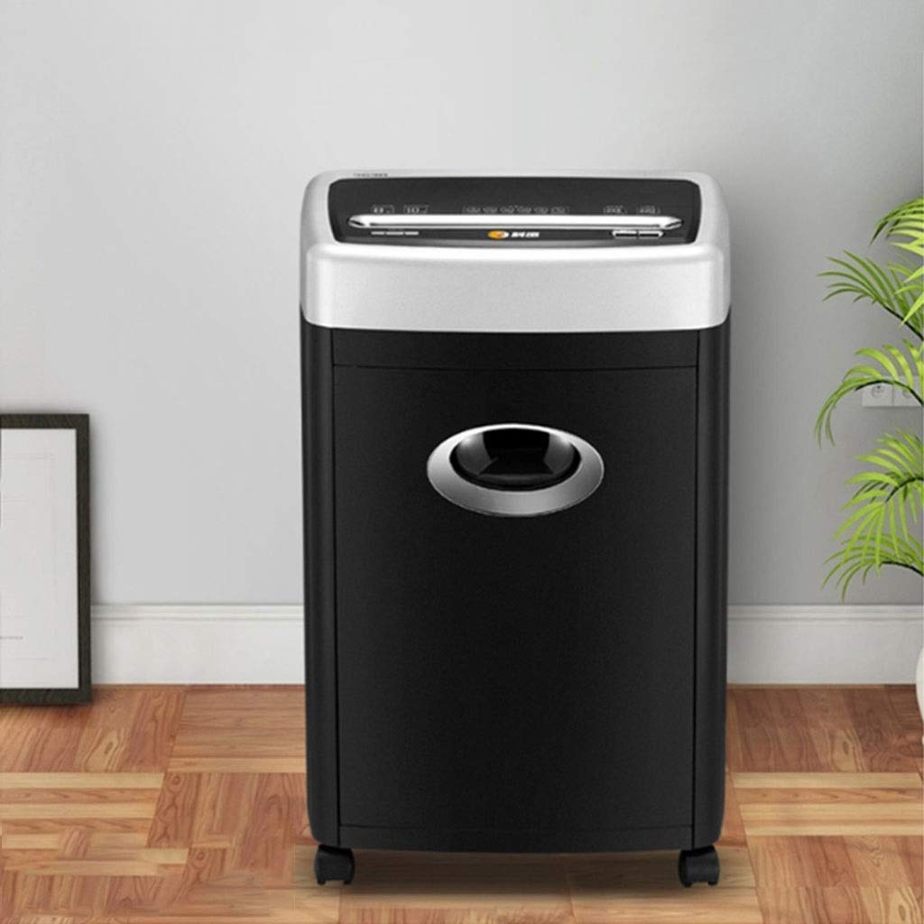 Negro Shredder -Alta Seguridad Micro-Cut Trituradora de Papel con arrancamiento Cesta, Negro