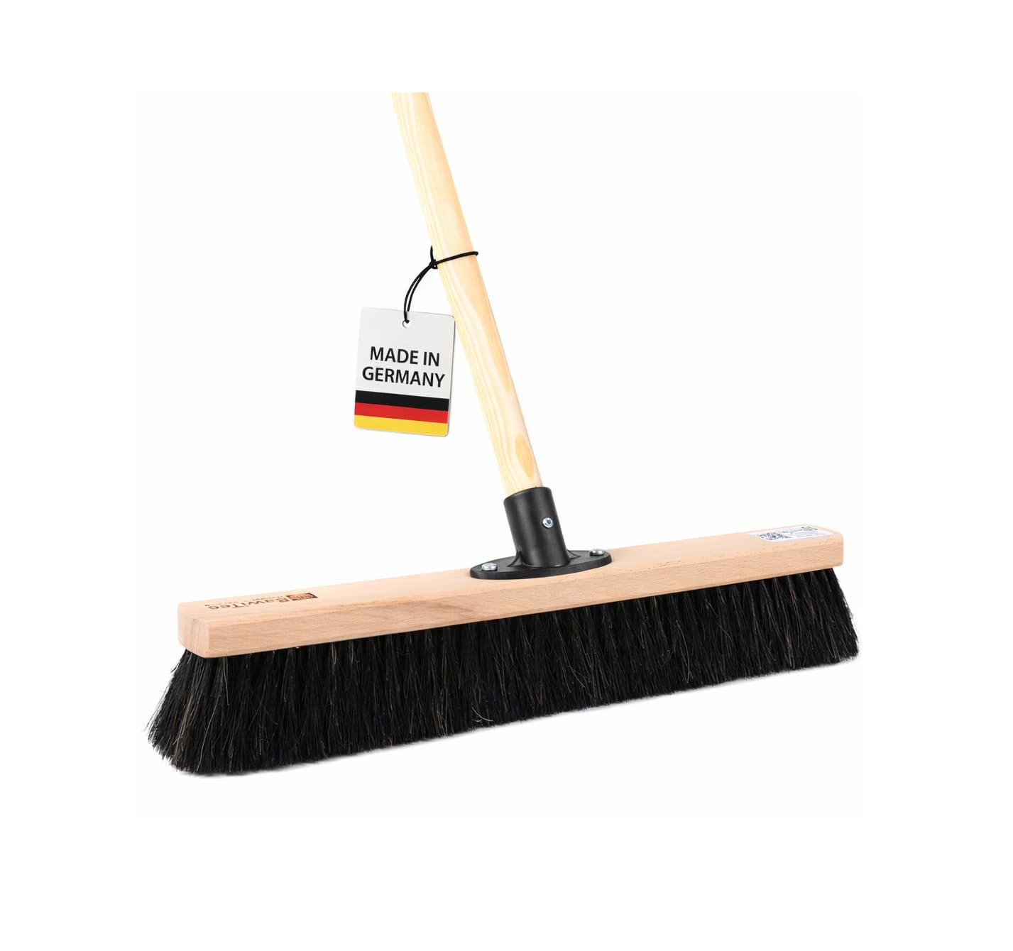 Roßhaar Besen Saalbesen 40cm mit Holzstiel 160cm Lang Stiel weiche Borsten | inkl. Holzstiel 160cm Lang, Weiche Borsten, Für Parkett, Fliesen, Feinsteinzeug, Saalbesen für Innenbereich