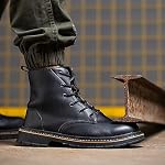 OWIF Bottes d'orteil en acier pour femmes hommes, 6" Chaussure de construction de orteil de sécurité résistant aux glissements, étanche et confortable