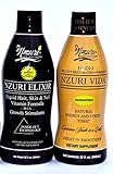 Nzuri Elixir Liquid Hair Vitamins Hair Regrowth 32 Oz Bottle + Nzuri Vida Energy and Stress Tonic 30 Oz Bottle - The Perfect Duo