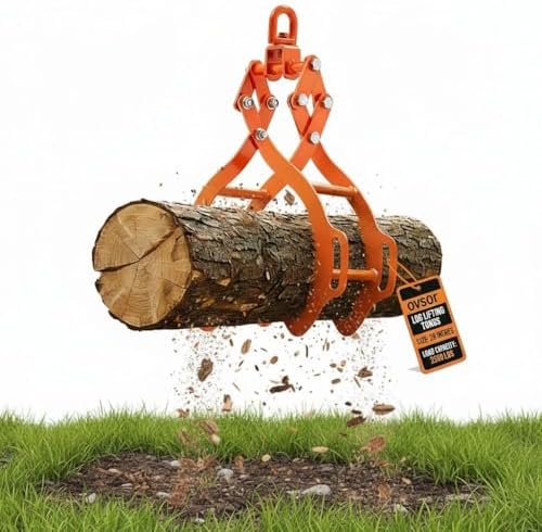 ovsor Log Tongs 28 Inch 4 Claw Timber Claw Hook, Professional Log...