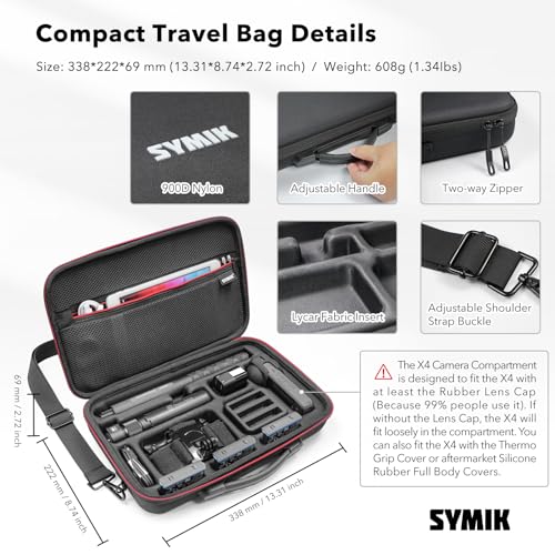 Maletín SYMIK S320-X para Insta360 X5 X4 Air negro miniatura 4
