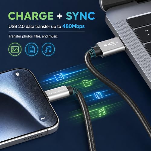 Image of 3 Pack 6ft USB A to USB C Cable, 3A Type C Charger Cord for iPhone 17 /16 /15 Series, Samsung Galaxy S10 /S9 /S8, Note, A Series, Android Auto, USB-C CarPlay, USB 2.0 Data Sync