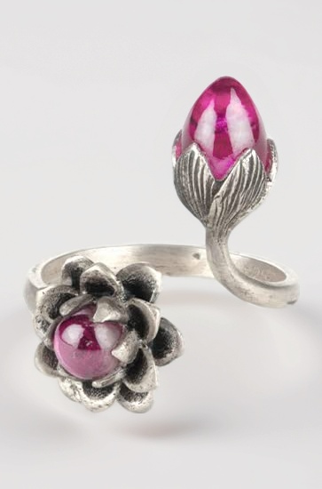 by CaratLane Oxidised Rise Above Bias Ring in 925 Silver for Women