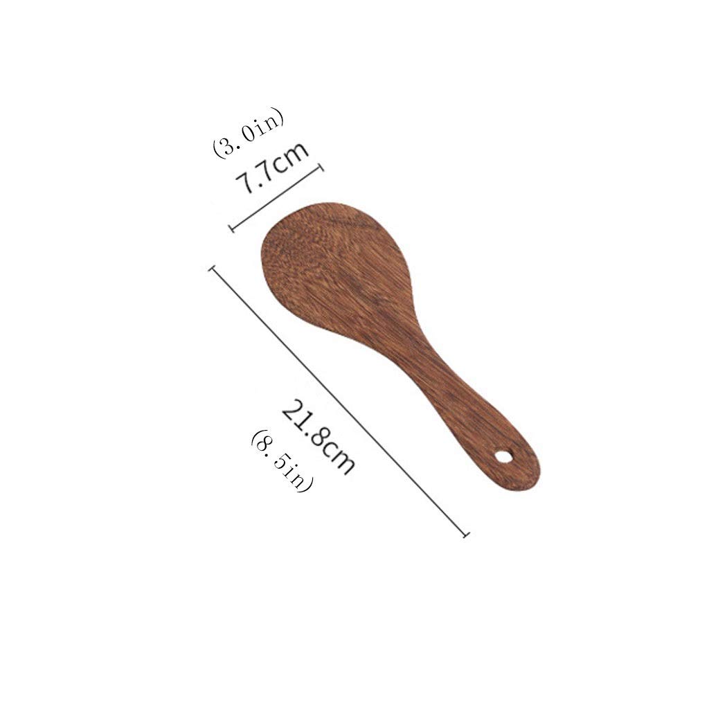 Spachtel für die Küche Pfannenwender Küchenutensilien aus Holz Set, 5pcs Kochen Werkzeuge Non Kratz- und Hitzebeständige, Holzspatel Schützen Sie Ihre Pfannen School of Wok Wok Spatel