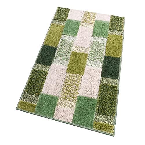 emmevi Tappeto Bagno Soffice Antiscivolo Assorbente Morbido Scendiletto Doccia mod.LILLA 50X80 VERDE