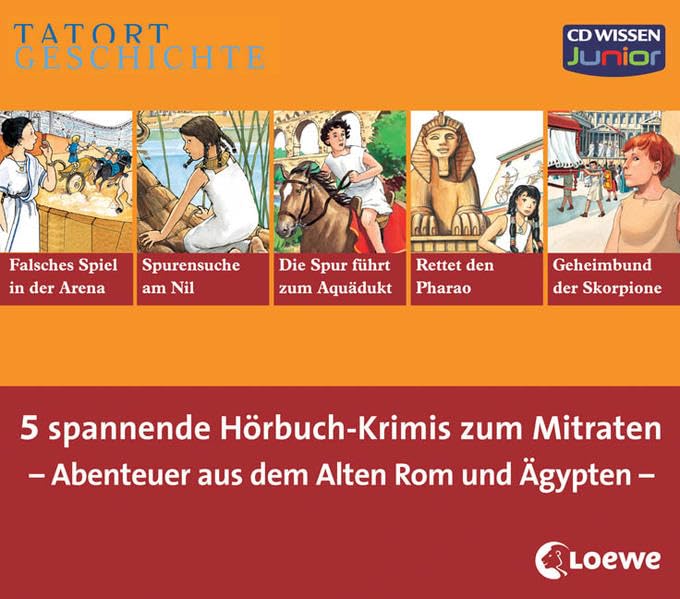 CD WISSEN Junior - TATORT GESCHICHTE - Sammel-Box - Abenteuer aus dem Alten Rom und Ägypten, 10 CDs