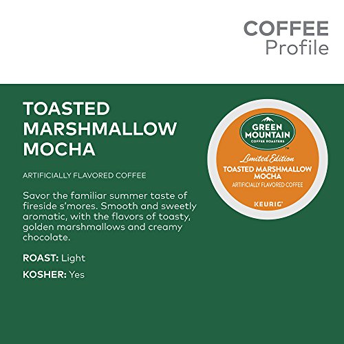 Image of Green Mountain Coffee Roasters Toasted Marshmallow Mocha, Single-Serve Keurig K-Cup Pods, Flavored Light Roast Coffee, 24 Count