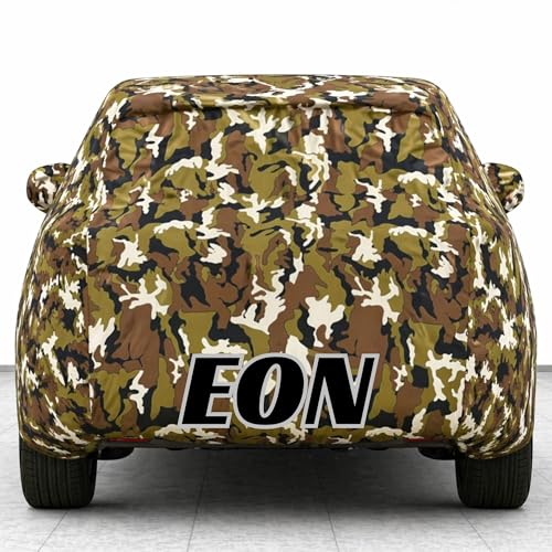 Image of Kings of Cover New Jungle 100% Waterproof Eon Car Cover | Polyester Car Body Cover for Rain & Sun | UV Protection, Dustproof, Scratch Resistant, Windproof, Heat Resistant, Custom Fit