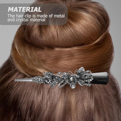 Pinza para cabello cristal con diseño rhinestone 13.5 cm miniatura 6