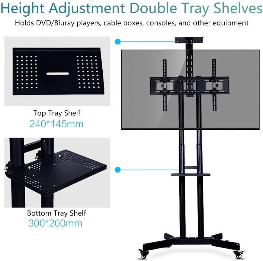 Soporte rodante móvil para TV con ruedas miniatura 3