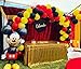 100Pack DIY Balloon Garland & Arch Kit for Mickey Mouse Party-100Pack Latex Balloons, 16 Feets Arch Balloon Decorating Strip for Mickey Mouse Birthday Baby Shower Decorations