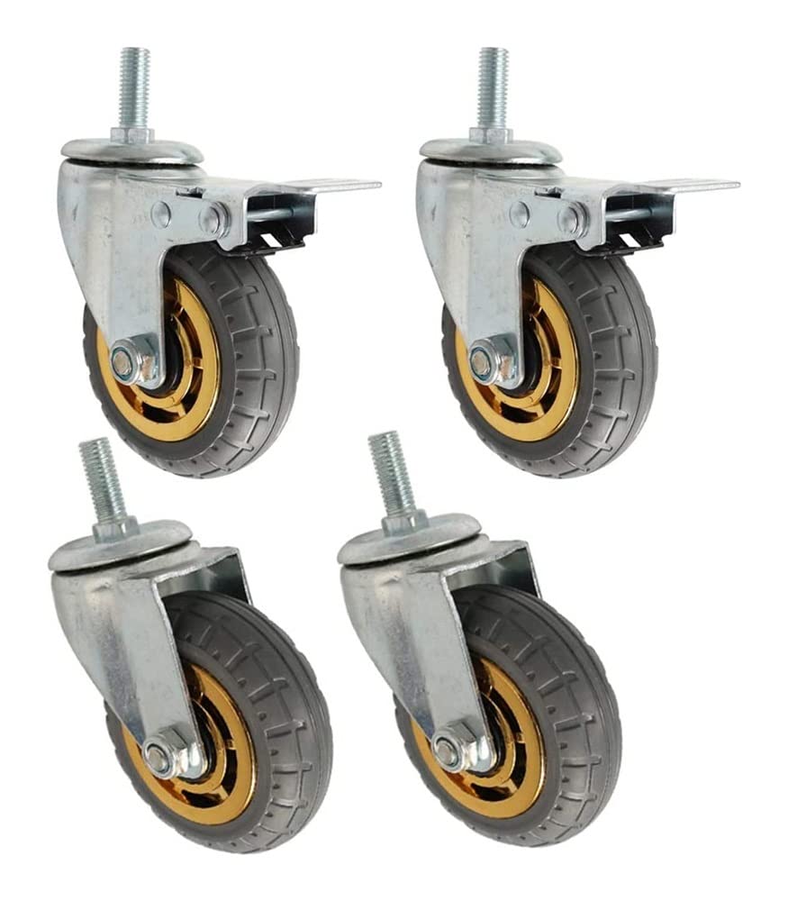 Roulettes de 5 pouces anti-vibration M12 pour déplacer 300 kg sans effort ni bruit