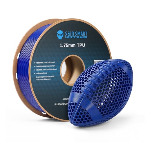 SainSmart TPU Filament 1.75mm, Upgrade 1KG (2.2 lbs) 95A Flexible TPU, ±0.05mm Accuracy, 3D Printer Filament, Compatible