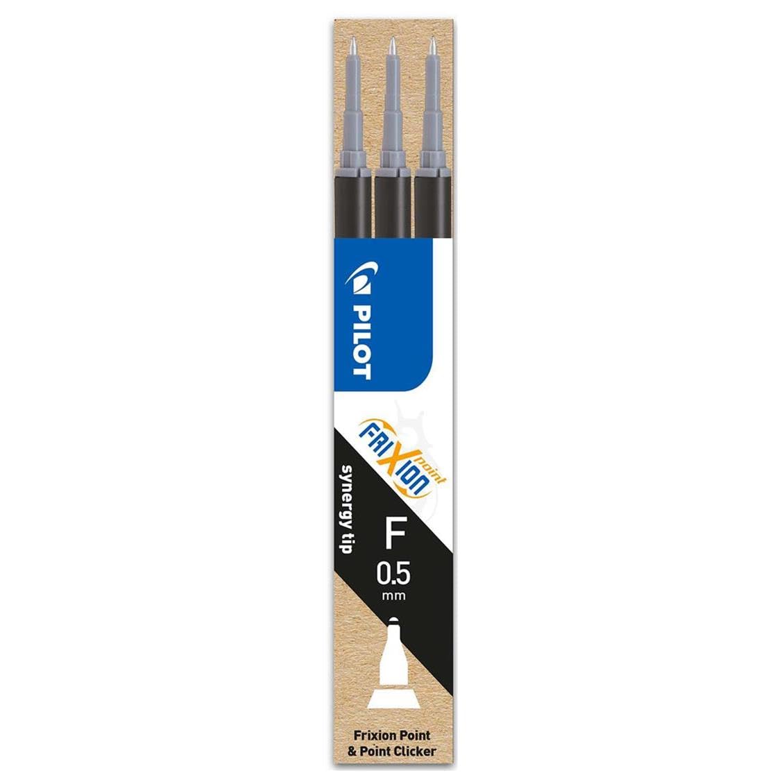 PILOT Lot de 12 Sets de 3 Recharges FriXion Point (BLS-​FRP5) Pointe Fine Noir