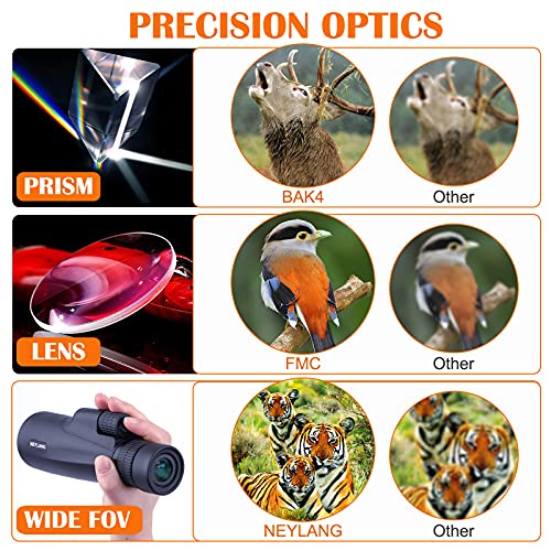 10-30x50 Monokular Teleskop für Erwachsene, Wasserdichtes HD Monokular Zielfernrohr mit Smartphone zur Vogelbeobachtung… – Bild 4