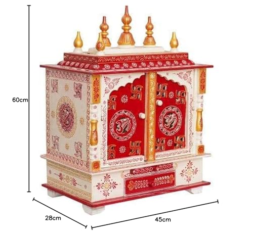 Kamdhenu art and craft Wooden Temple/Home Temple/Pooja Mandir/Pooja Mandap/Temple for Home 02