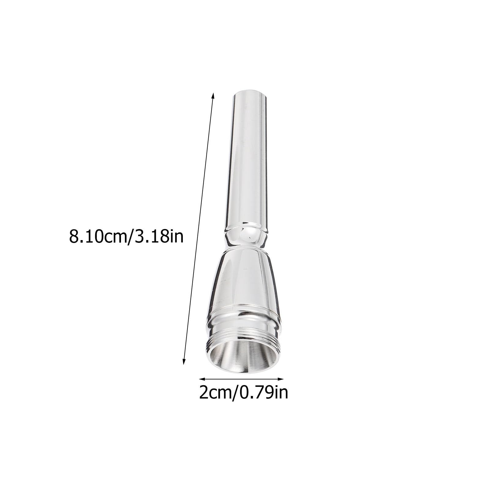 Ciieeo Set di 7 Beccucci per Tromba in Ottone Placcato Argento, Compatibili con Tutti i Tipi di Tromba, Facili da Utilizzare per Esibizioni Professionali