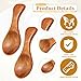 6 Pcs Small Wooden Spoons, Short Handle Wooden Serving Utensils, 3.2 Inch Small Wood Teaspoon, Tiny Spoons for Cooking, Spices, Sugar, Jam, Honey, Coffee
