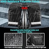 Eyein Bike Pannier Rear Rack Bag, 28L Waterproof Double Bicycle Rear Seat Trunk Carrier, Reflective Anti-Tear Cycle Saddle Luggage Pack Storage Pouch for Grocery Shopping Commuter Long Cycling Touring - Image 4