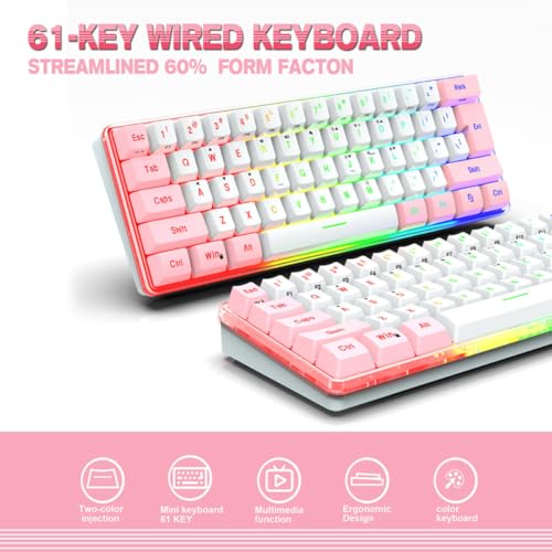 Clavier Gaming Mécanique Compact avec Rétroéclairage RGB Fluide - 2
